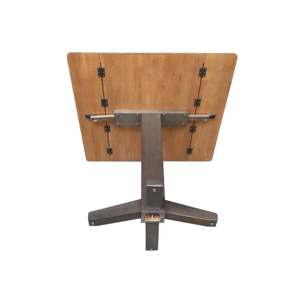 36" Solid Wood Square Dual Drop Leaf Dining Table R829869