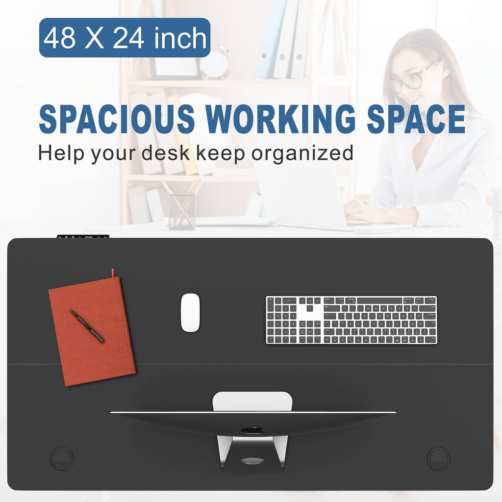 Black Height Adjustable Electric Standing Desk with Splice Board Z278903
