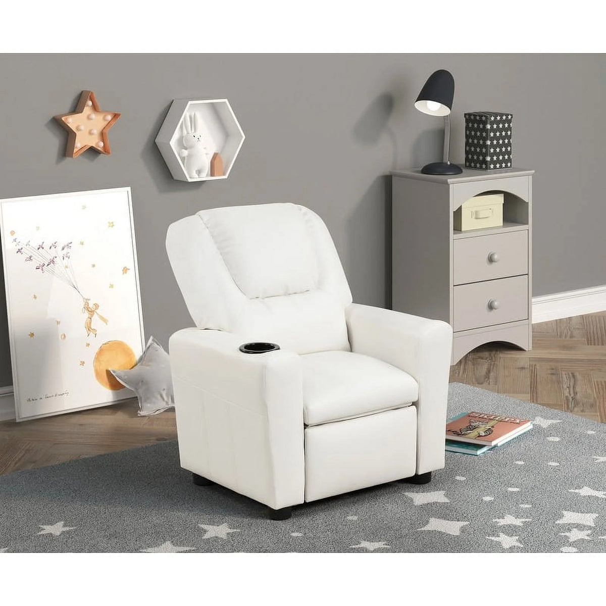 Black PU Leather Kids Recliner Chair R85199