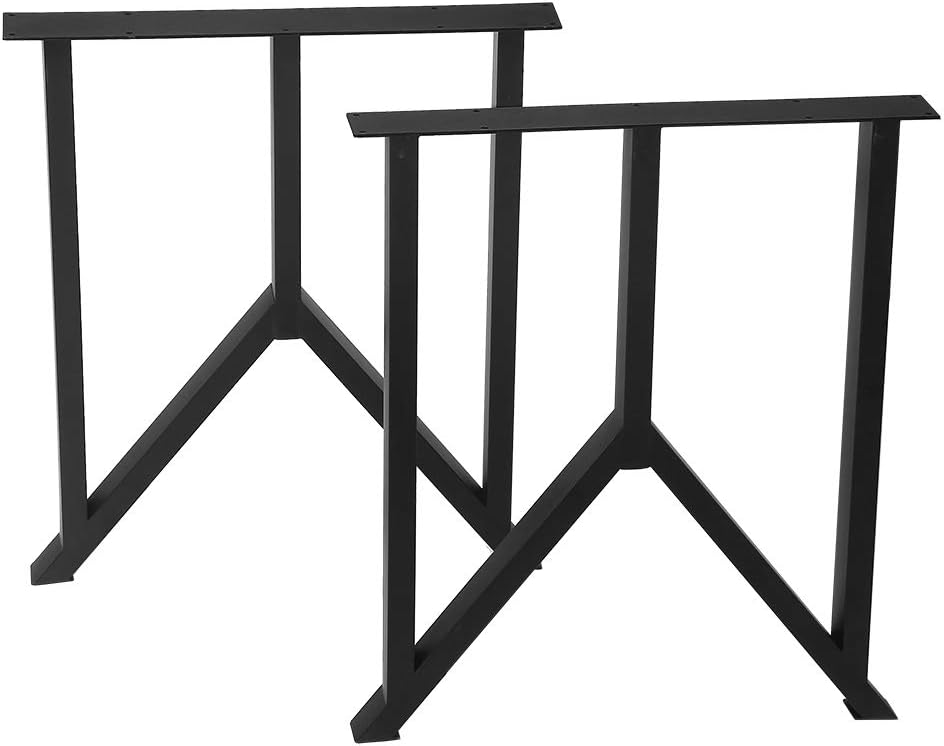 Black 28” Height 18” Wide Metal Table Legs 2 PCS W979