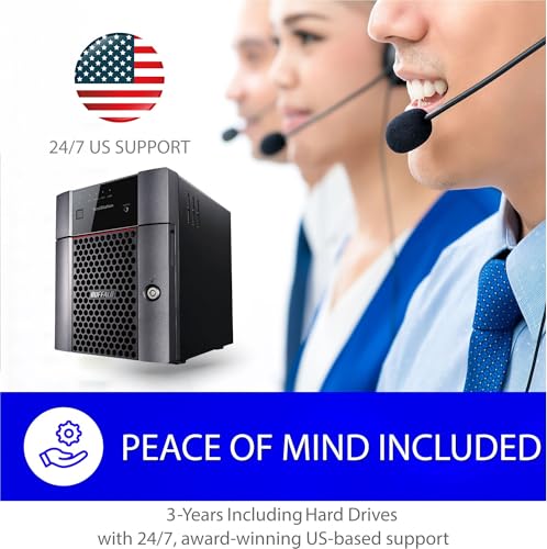 4-Bay Desktop NAS 8TB (4x2TB) with HDD Hard Drives Included 2.5GBE C1165