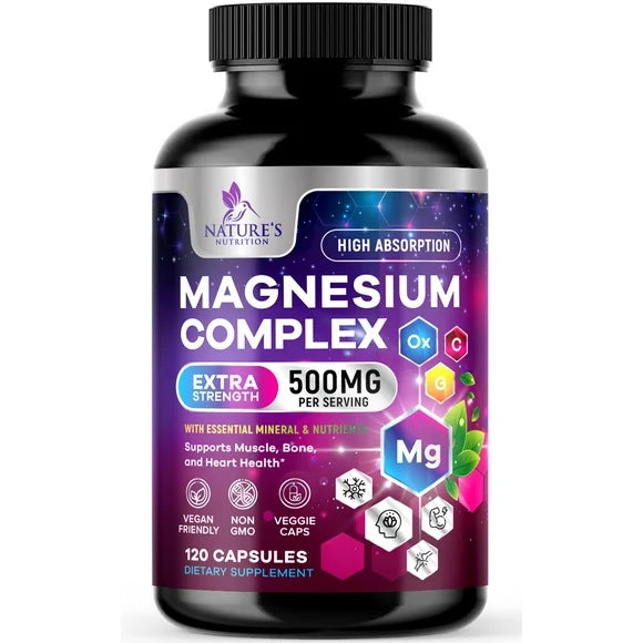 Chelated Magnesium Complex 500 mg 5 in 1 Capsules 120 Capsules B82587