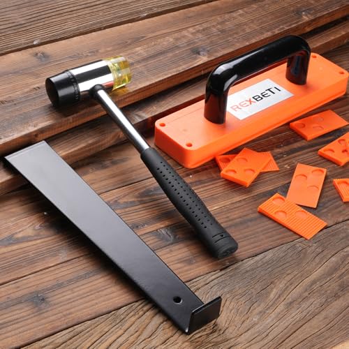 44-Piece Laminate Wood Flooring Installation Kit with Tapping Block, Pull Bar, Mallet, Contour Gauge and 40 Spacers C928163