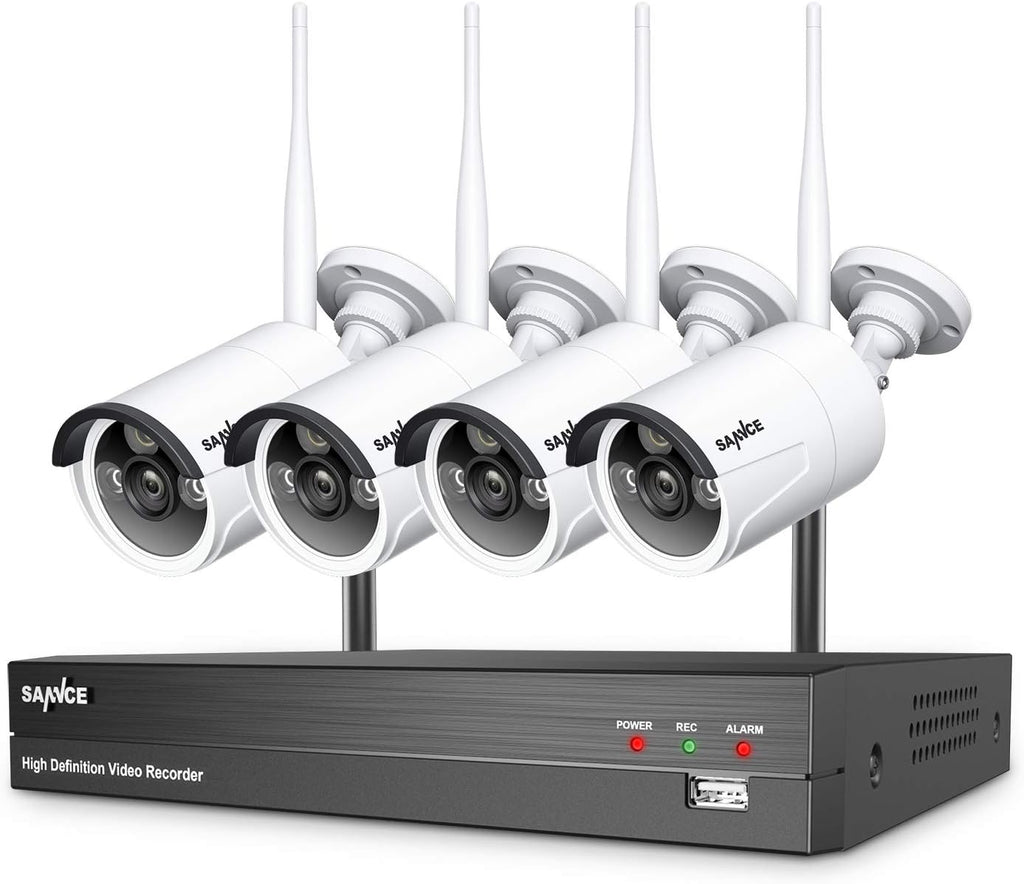 1080p 8 Channel Wireless Security Camera System with 4 Pcs Outdoor IP Cameras B6788