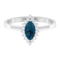 18K White Gold Diamond Halo Engagement Ring C4367