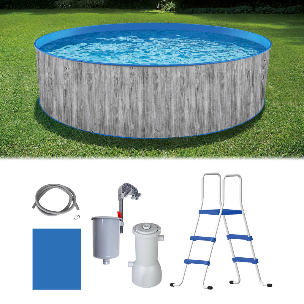 12-ft Round 36-in Deep Steel Wall Above Ground Swimming Pool W699
