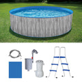 12-ft Round 36-in Deep Steel Wall Above Ground Swimming Pool W699
