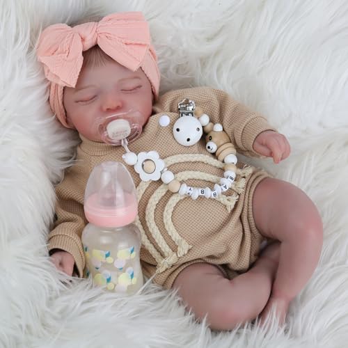 20 inch Sleeping Realistic Newborn Baby Dolls with Soft Cloth Body B78866