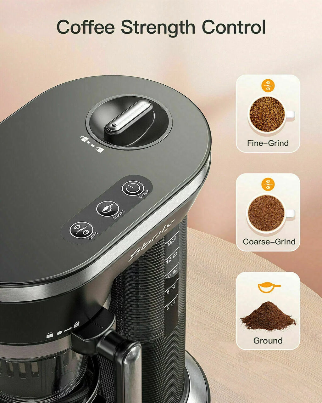 Automatic Coffee Maker & Grinder Single Cup Y46878