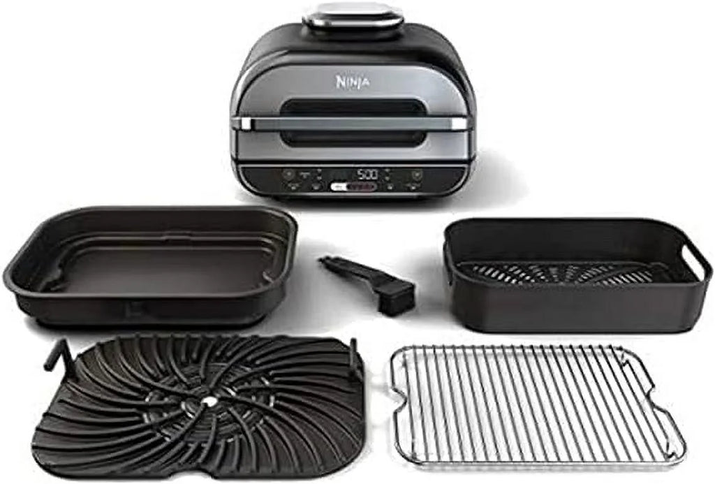 Open Box Ninja Foodi Smart XL 5-in-1 Indoor Grill with 4-Quart Air Fryer - Black V176