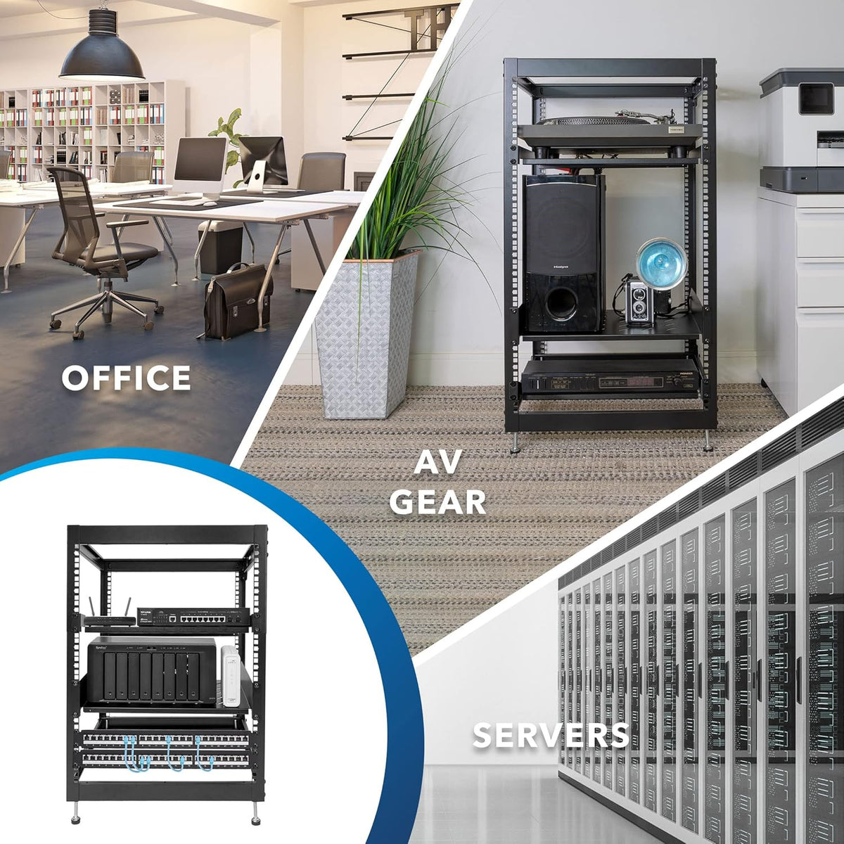 15U Server Rack with 2 Shelves M572682