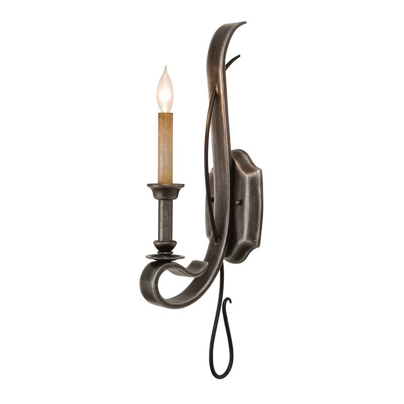 Royal Mahogany 1-Light Candle Wall Light S722