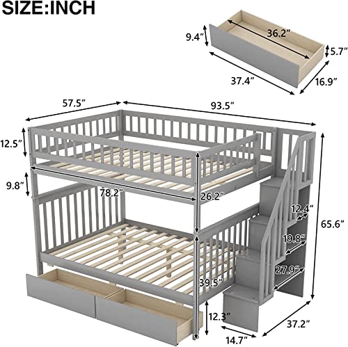 Queen Size Murphy Bed with Storage Drawer and Charging Station E845