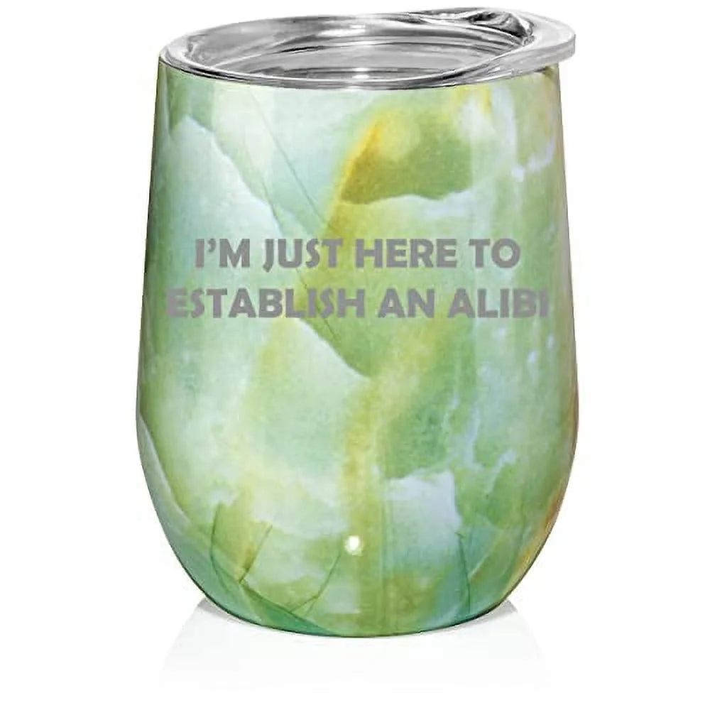 12 oz Stainless Steel Stemless Wine Tumbler with Lid D541