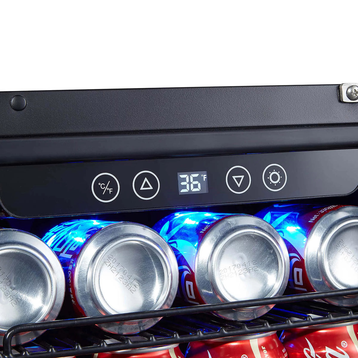 15” 96 Can Built-in Beverage Fridge Black Stainless Steel R6777