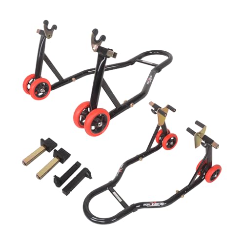 850lbs Front and Rear Motorcycle Stands with Adapters L350