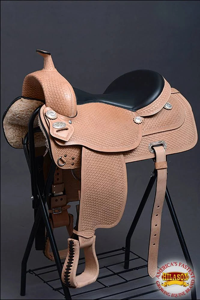 Western American Leather Draft Horse Saddle D24533