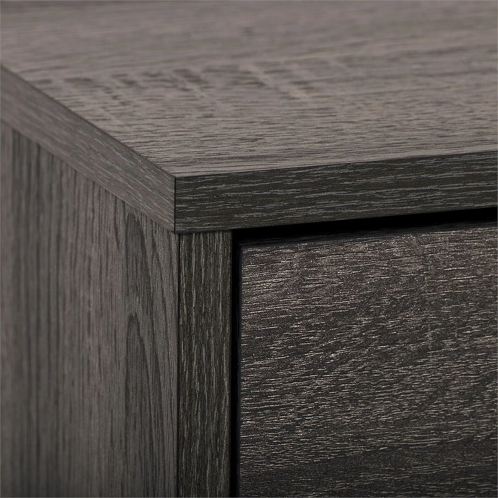 Dark Gray Engineered Wood TV Stand with Closed Storage N441653