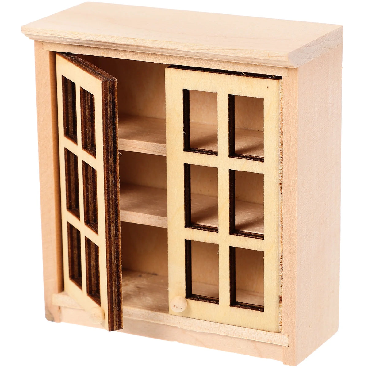 Armless Love Chair Dollhouse Furniture Wood 2 Count W4820