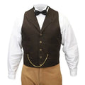 Walnut Brown Cotton Notch Collar Work Vest Size XL X297