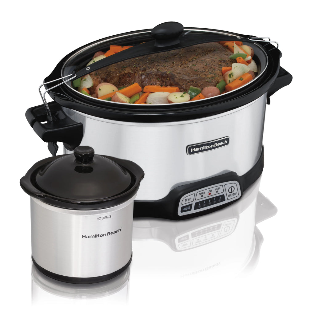 7 Quart Programmable Slow Cooker with Removable Crock, Red Z71879