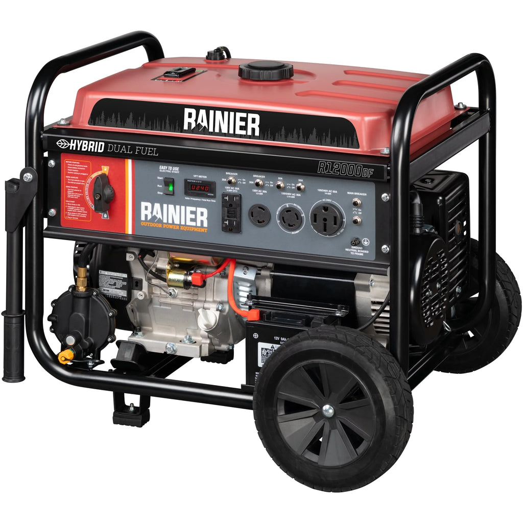 12000 Peak Watt Dual Fuel Portable Generator with Electric Start X103895