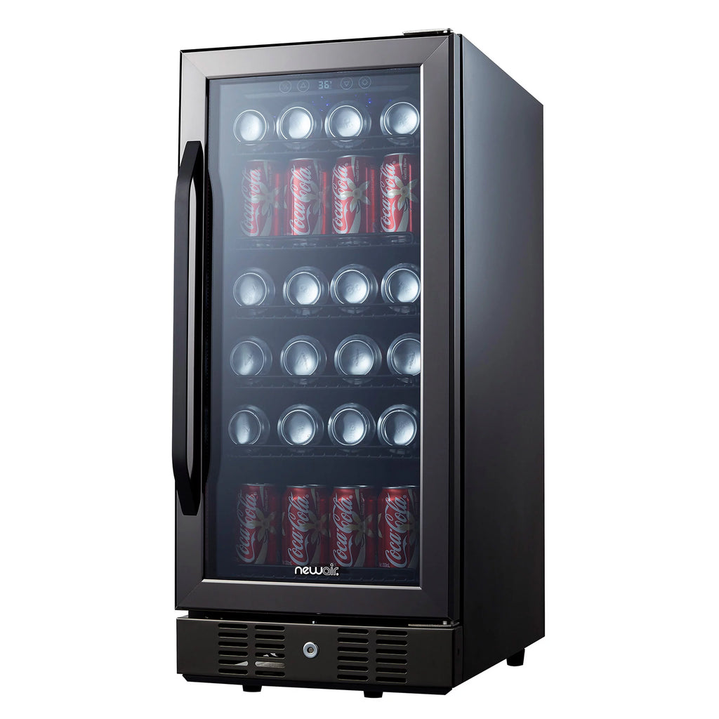 15” 96 Can Built-in Beverage Fridge Black Stainless Steel R6777