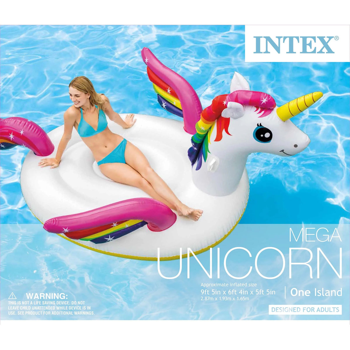 Inflatable Unicorn Island Swimming Pool Float V2148