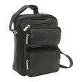 Black Leather Multi Pocket Bag U95325