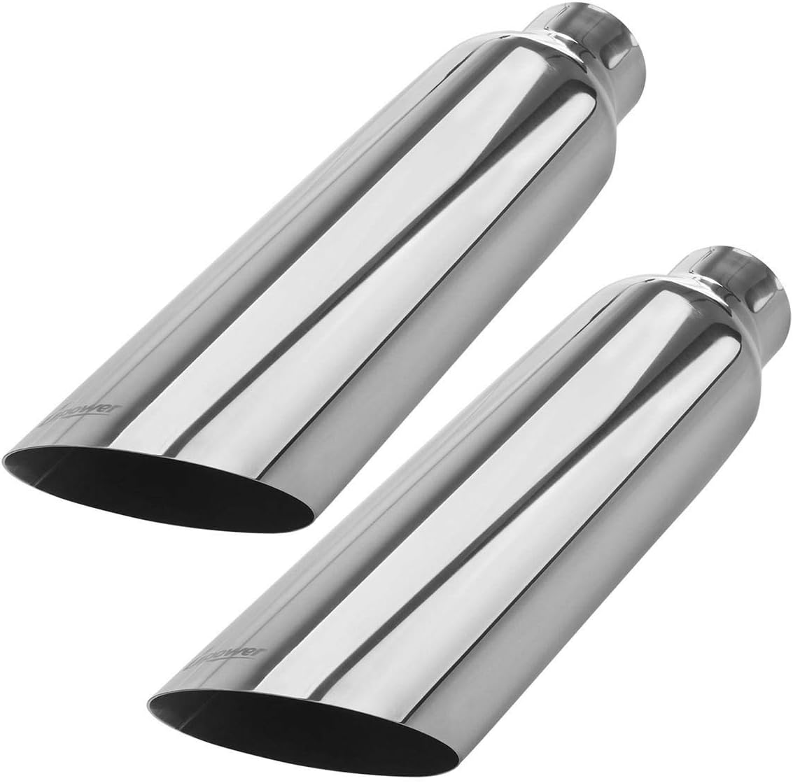 2 PCS Stainless Steel Weld-On Exhaust Tips 18" Long R2744
