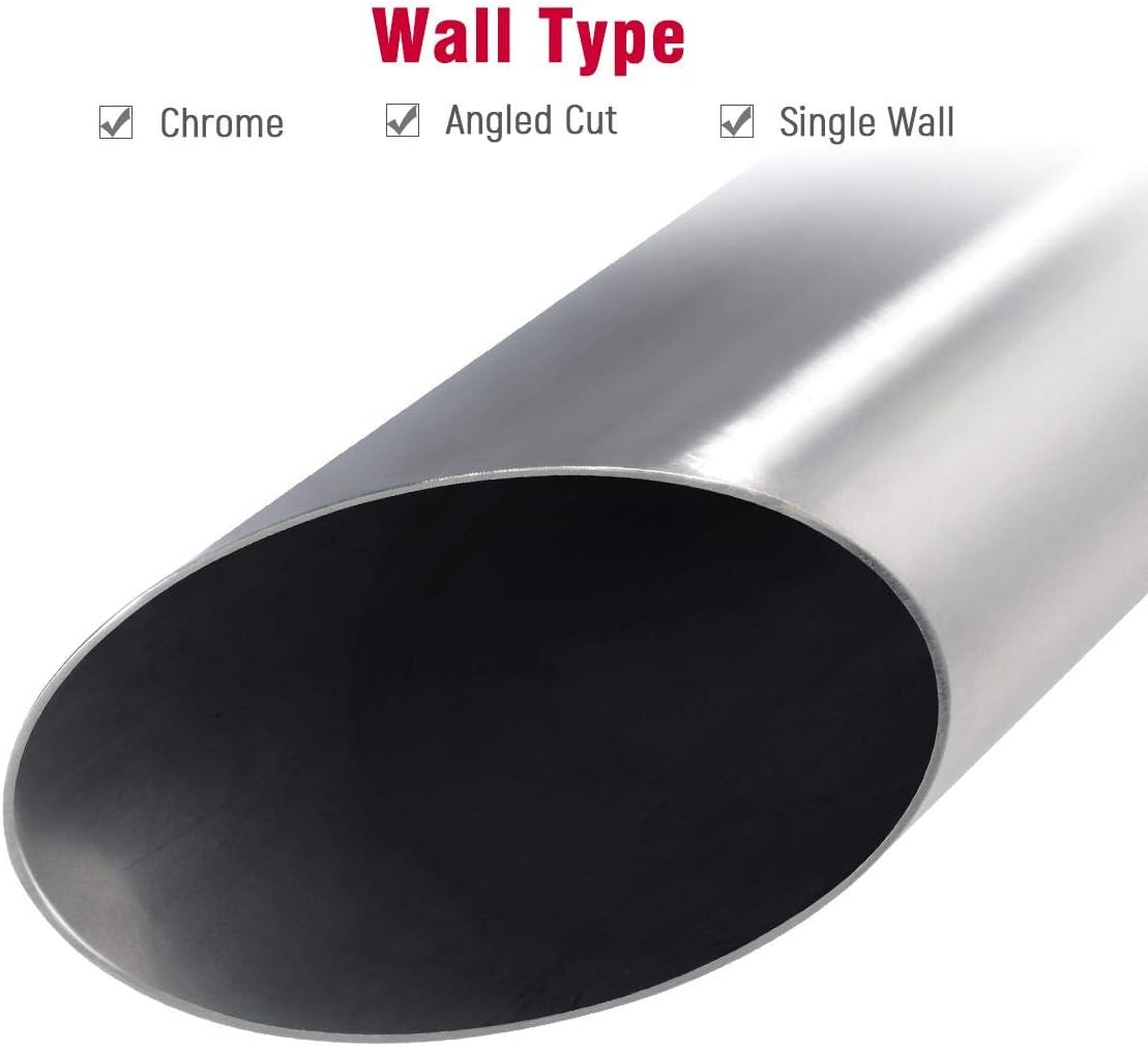2 PCS Stainless Steel Weld-On Exhaust Tips 18" Long R2744