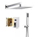 10 in. Wall Mount Dual Shower Heads with Hand Shower Faucet in Chrome G31768