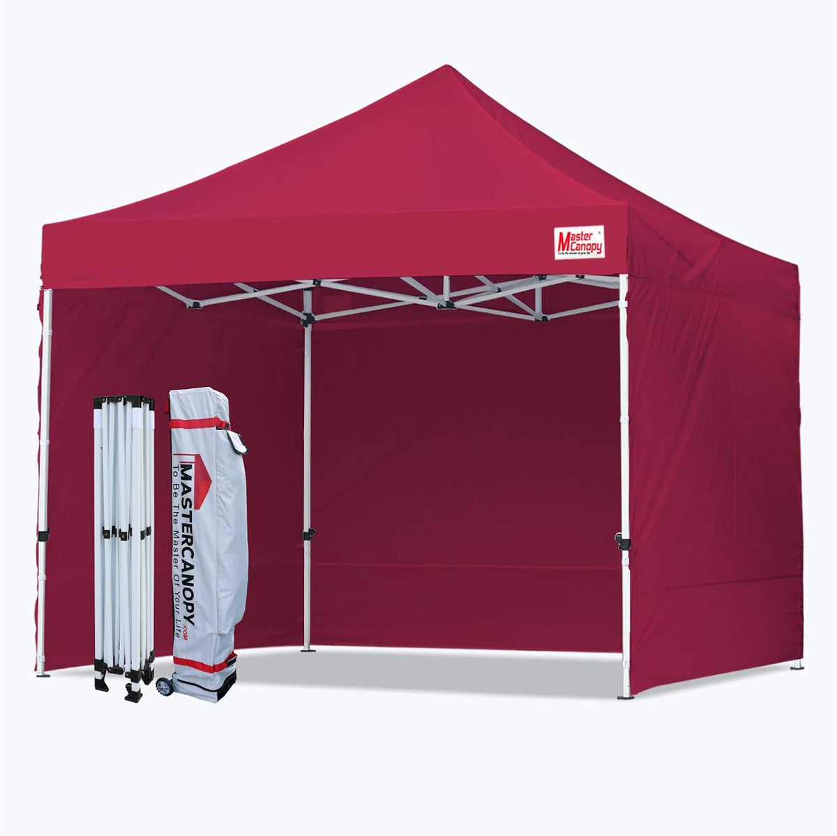 Pop-up Canopy Tent 10x10 Heavy Duty Instant Canopy with Sidewalls Pure White X685528