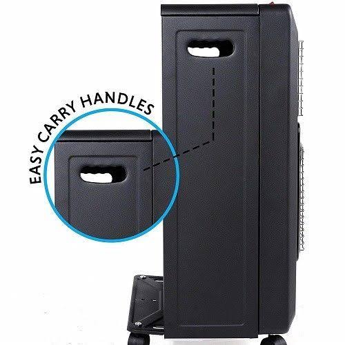 Black Foldable Propane and Electric Cabinet Heater Q9823