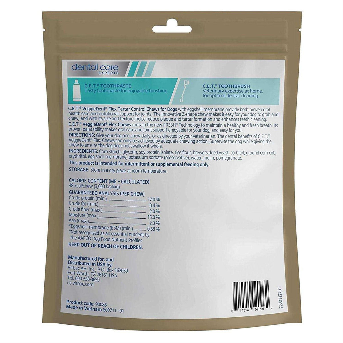 VeggieDent Tartar Control Chews Dogs S93969