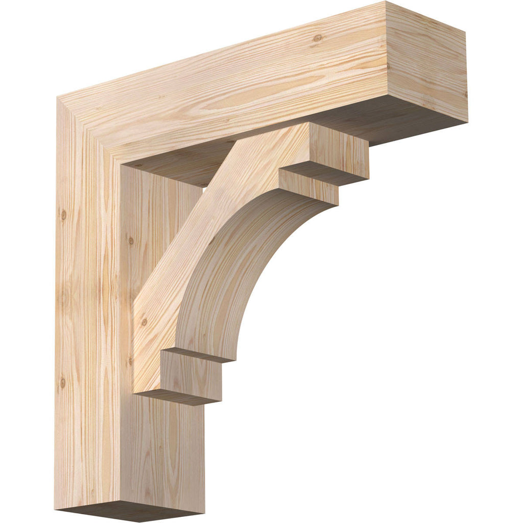 Douglas Fir Smooth Bracket with Offset Brace K82880