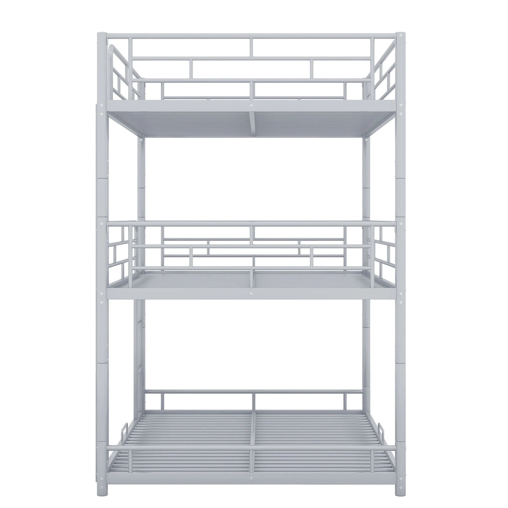 Silver Full Size Metal Triple Bunk Bed P524751