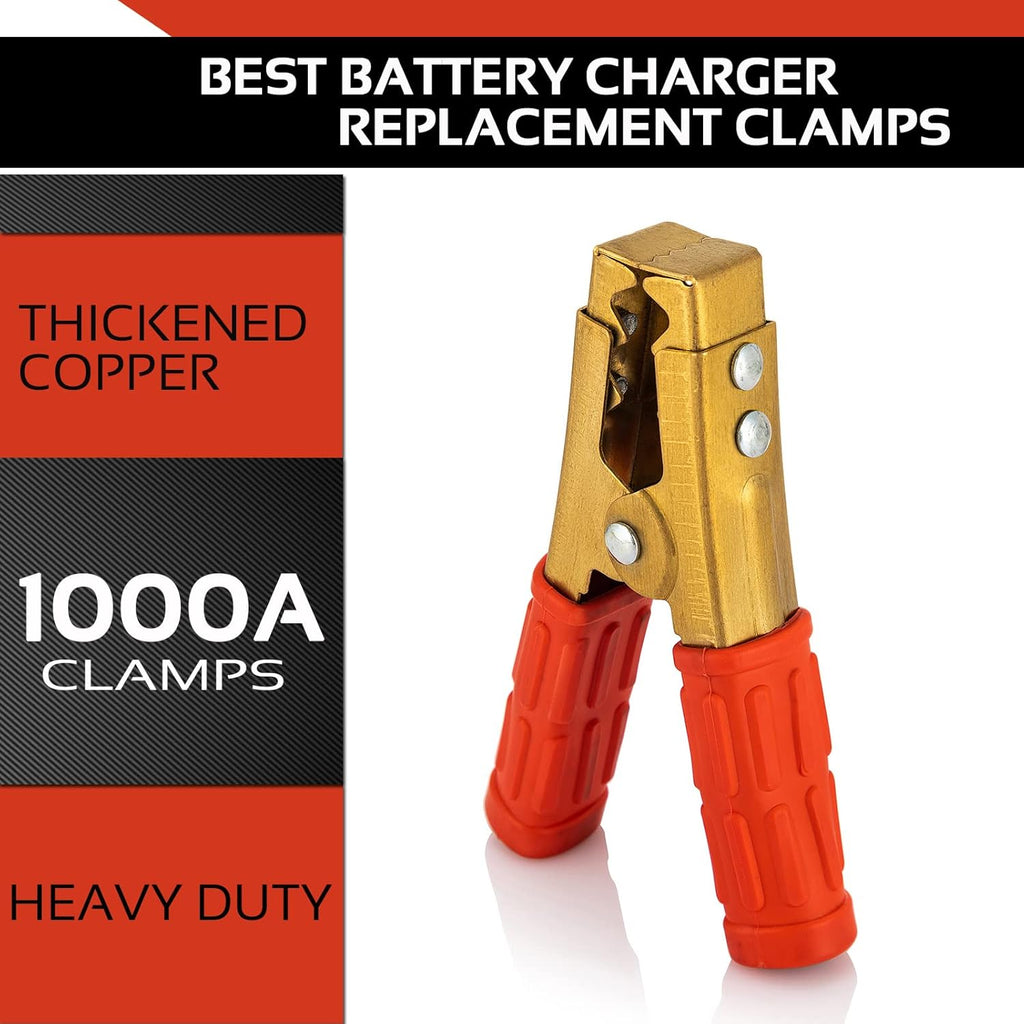 Heavy Duty Pure Copper Jumper Cables Car Battery Charger Clamps (2 PCS) O434943