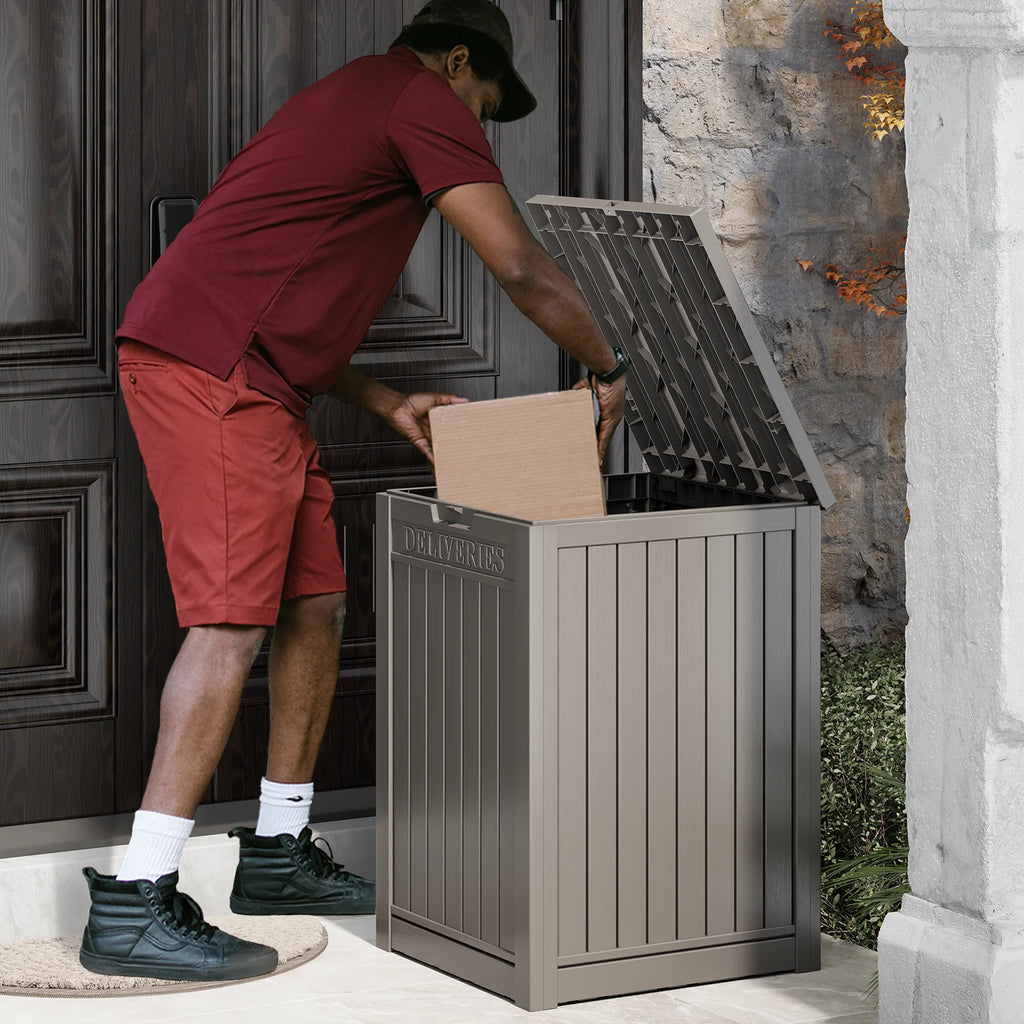 48 Gallon Lockable Waterproof Resin Package Delivery Box X67181