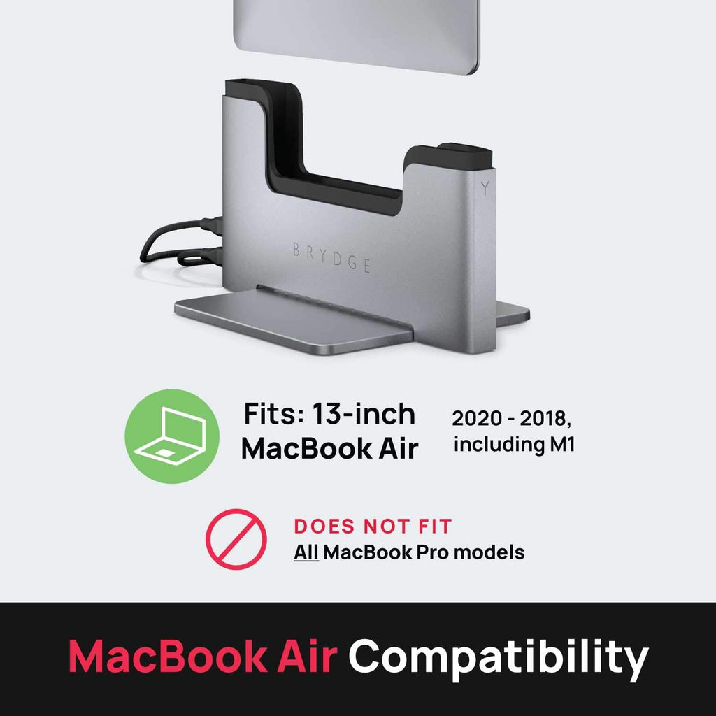 Vertical Docking Station with 2 Thunderbolt 3 Ports Space Gray B17692