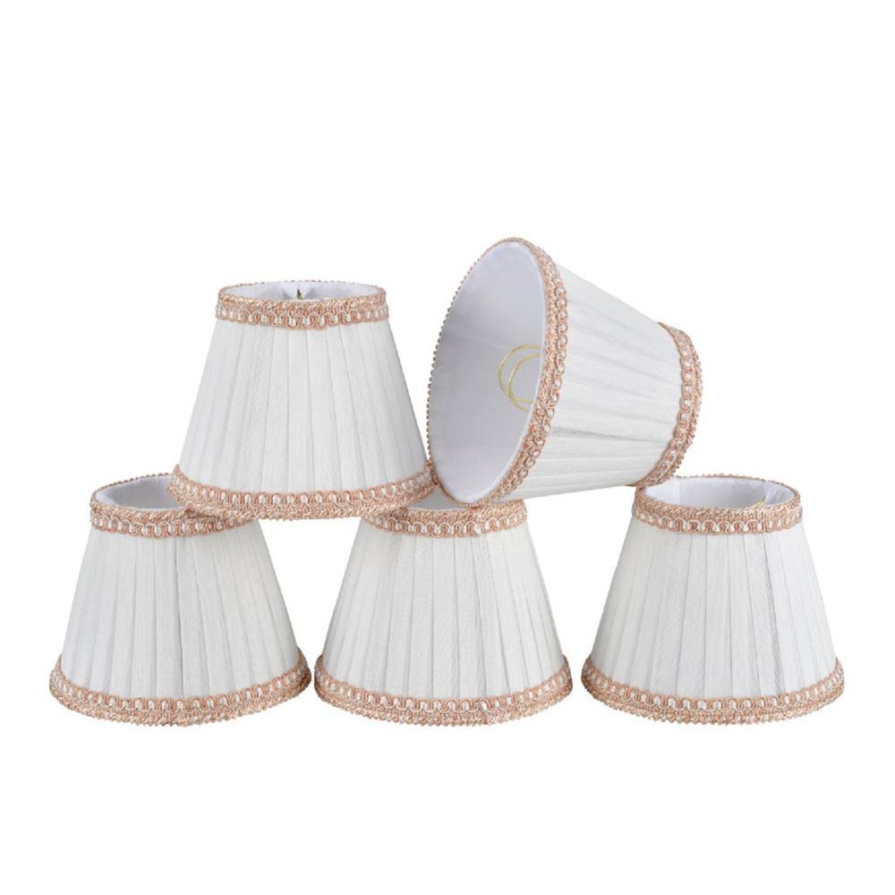 Creme Pleated Empire Lamp Shade 5-Pack N163521