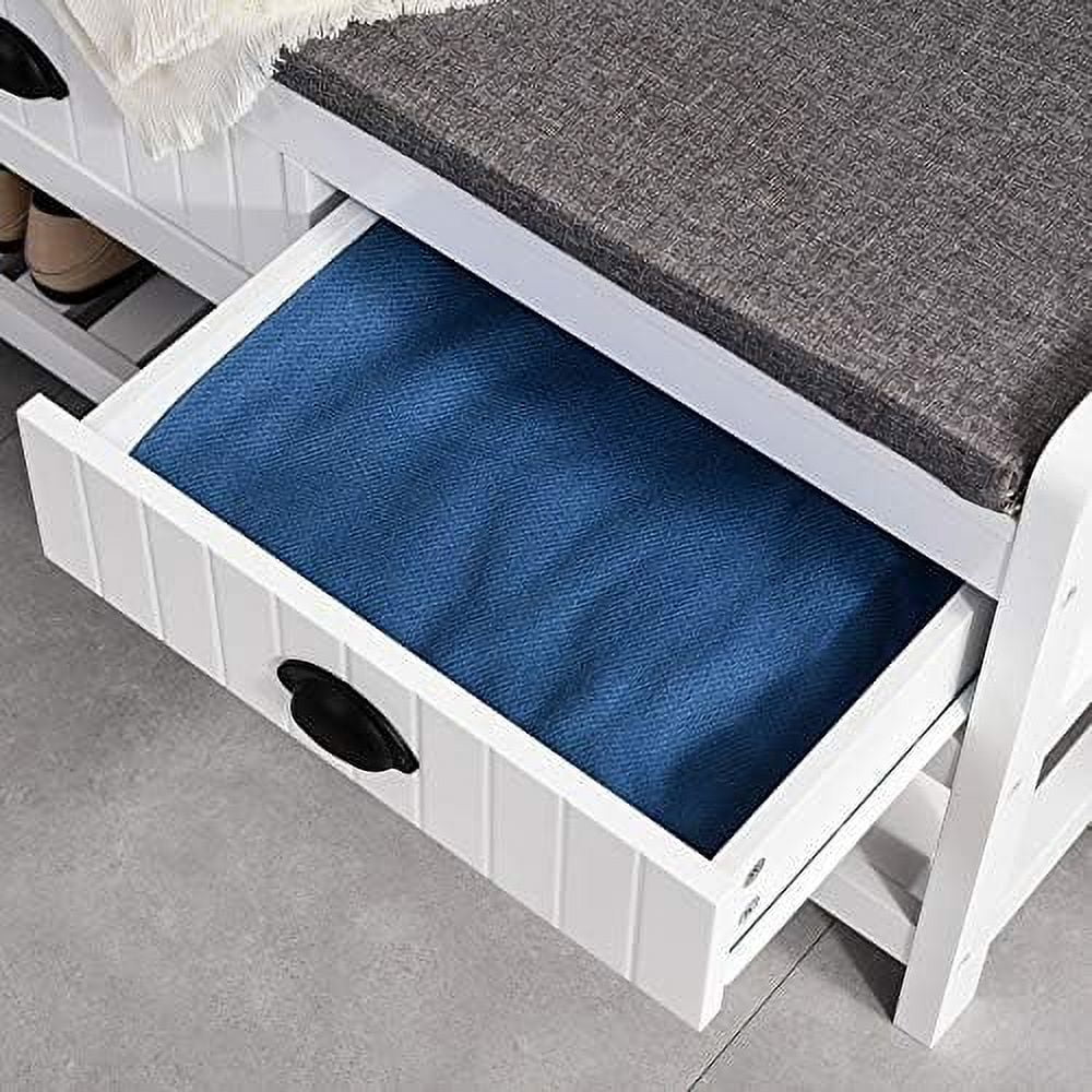 3-in-1 Hall Tree Entryway Bench with Coat Rack Shoe Rack Black S465700