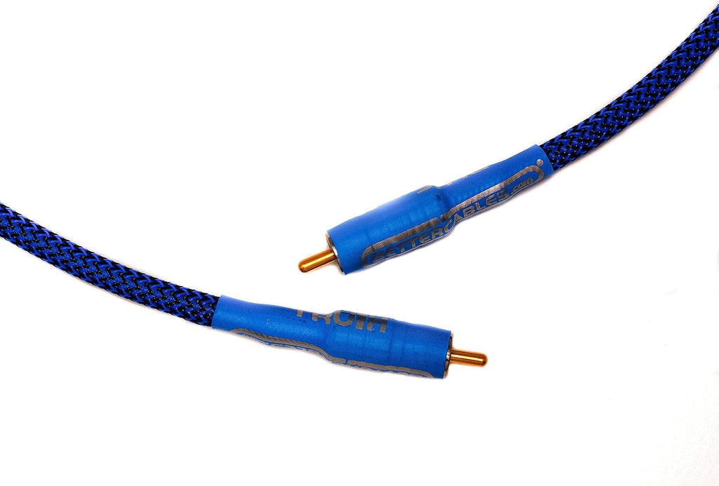Blue Silver Copper Hybrid Low-Capacitance Coaxial Cable 6 Feet M50009