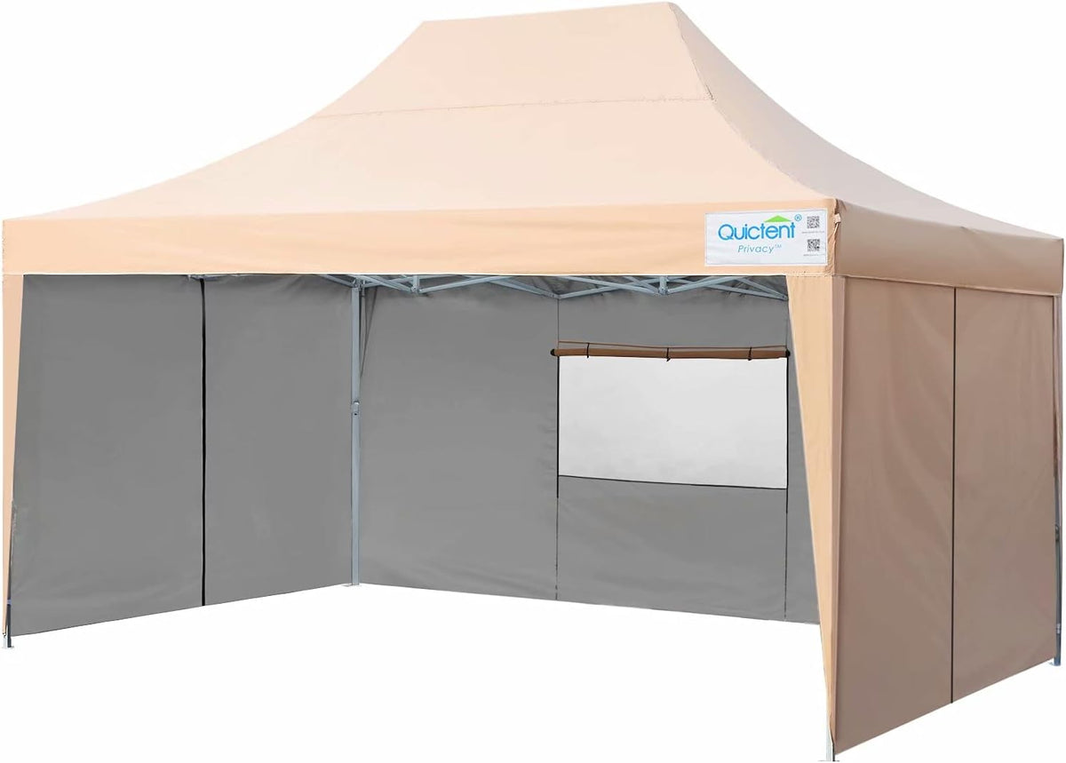 10x15 ft Pop up Canopy Tent with Sidewalls and Mesh Windows G5220