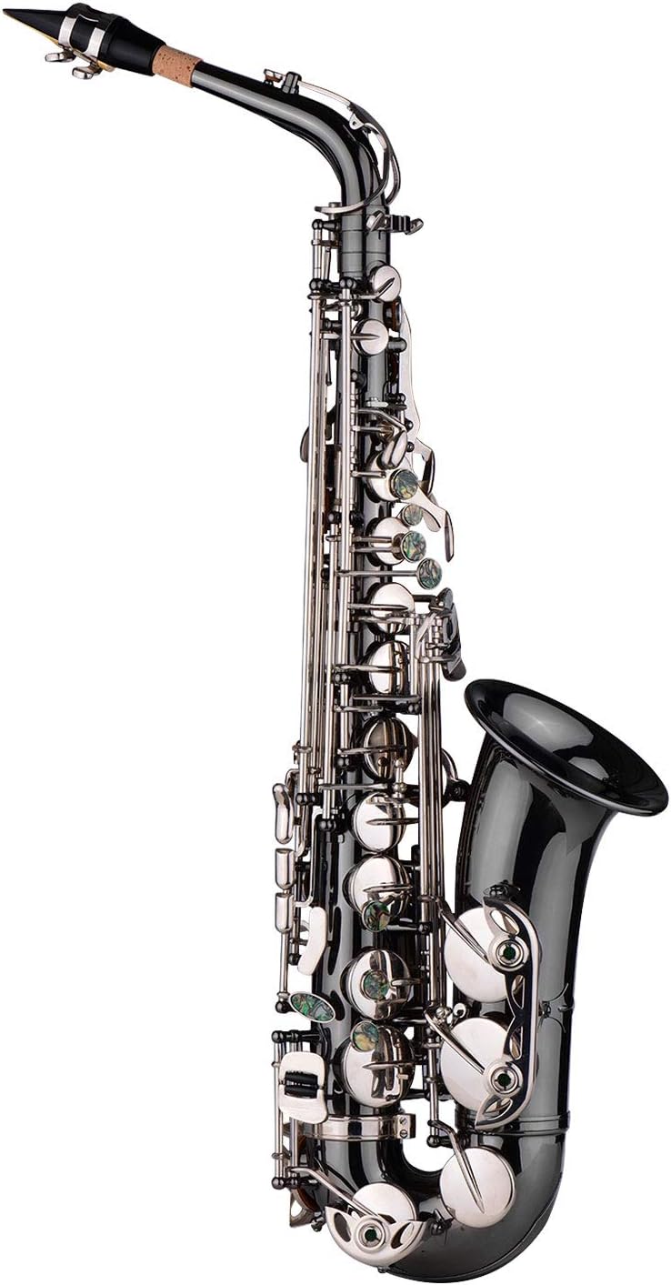 Black Nickel Plating Alto Saxophone with Carrying Case S70598