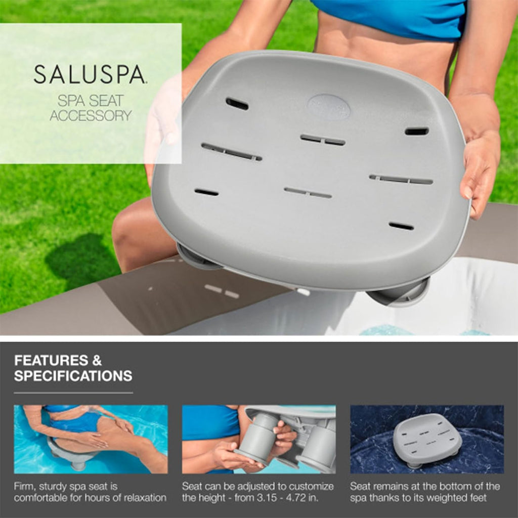 Inflatable Hot Tub with Seat and Headrest Pillows S279344