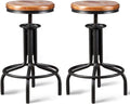 Metal Adjustable Height Bar Stool Set of 2 K373915