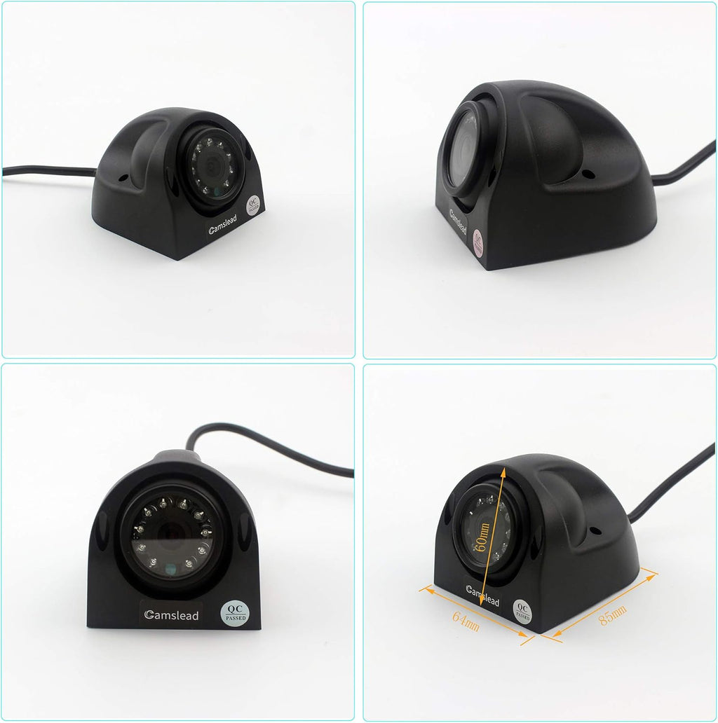 9 inch Monitor Car Backup Camera System with Quad Split Screen CCD Waterproof Night Vision Rear View Camera X959246