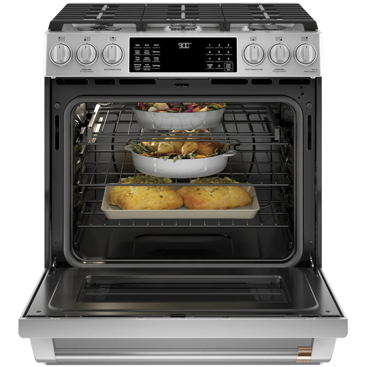 30 IN. 5.7 CU. FT. Slide-In Dual-Fuel Convection Range P504