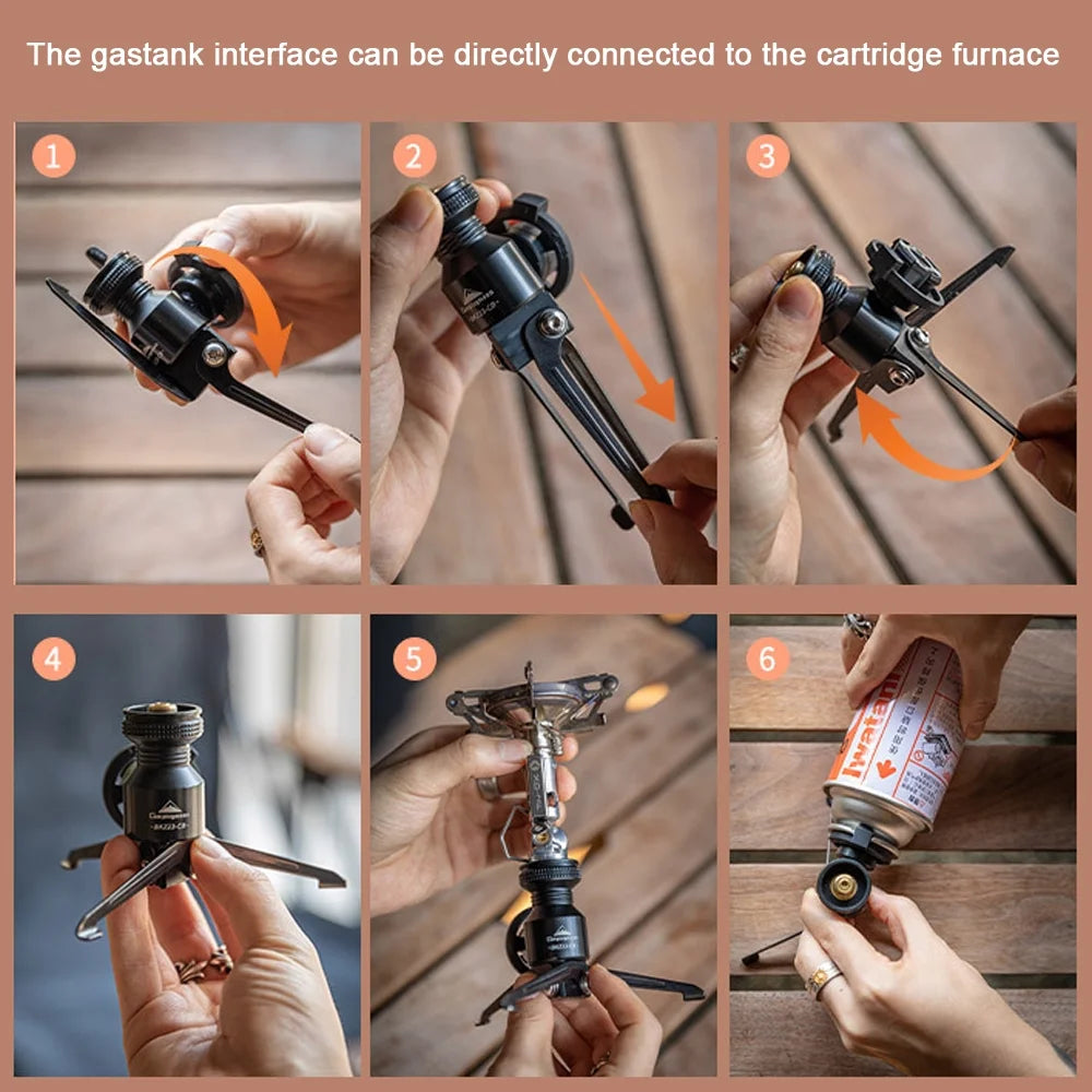 Folding Aluminum Alloy Gas Stove Adapter Tripod G57365